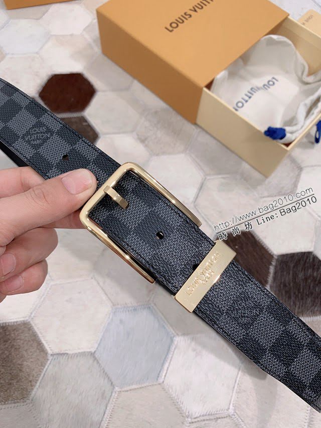 LV新款皮帶 路易威登高端男士腰帶 精緻手工繪邊  jjp1636
